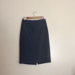 The Limited Stretch Grey Pencil Skirt with Slit